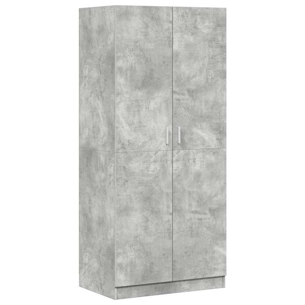 vidaXL Garde-robe Gris béton 80x52x180 cm Bois d’ingénierie
