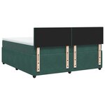 vidaXL Sommier à lattes de lit et matelas Vert foncé 200x200cm Velours