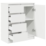 vidaXL Buffet avec tiroirs blanc 71x35x84 cm bois d'ingénierie