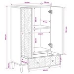 vidaXL Armoires de rangement avec tiroir Marron 60 x 33 5 x 100 cm