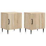 vidaXL Cabinet de chevet 2 pc Chêne Sonoma 43 x 34 5 x 50 cm
