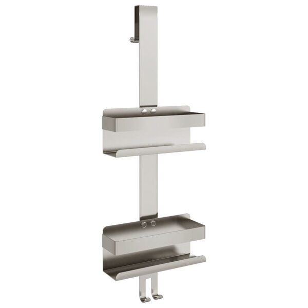 vidaXL Support de douche suspendu acier inoxydable 304 brossé