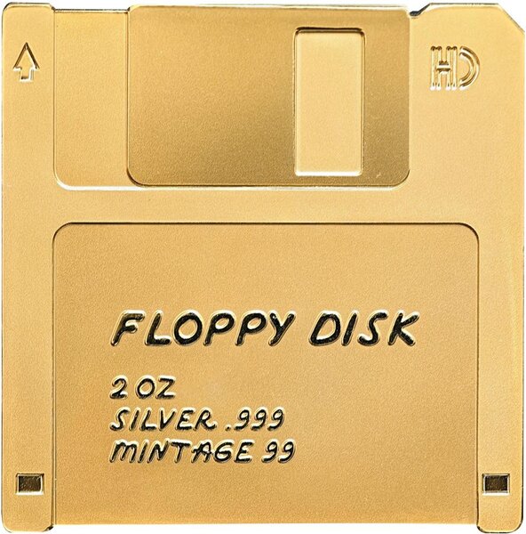 Pièce de monnaie en Argent 2 Dollars g 62.2 (2 oz) Millésime 2026 TechStalgic FLOPPY DISK