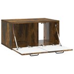 vidaXL Meuble TV mural Chêne fumé 59 5 x 41 x 30 cm Bois d'ingénierie