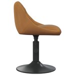vidaXL Chaises pivotantes à manger lot de 4 marron velours