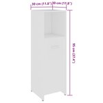 vidaXL Armoire de salle de bain Blanc 30x30x95 cm Bois d'ingénierie