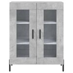 vidaXL Buffet haut Gris béton 69 5x34x180 cm Bois d'ingénierie