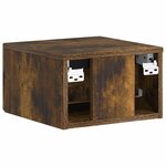 vidaXL Cabinet de chevet mural Chêne fumé 34 5 x 33 x 20 cm