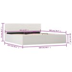 vidaXL Cadre de lit avec rangement hydraulique Similicuir 160x200 cm