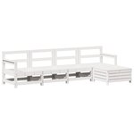 vidaXL Salon de jardin 5 Pièces blanc bois massif de pin