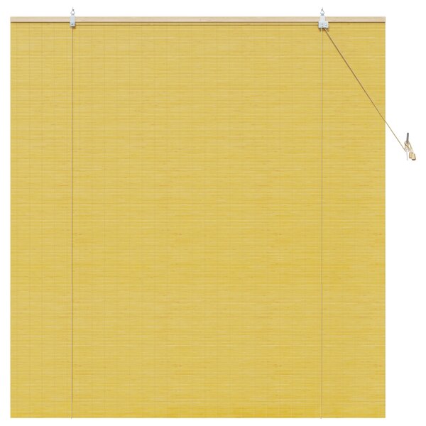 vidaXL Stores et Occultants avec des rideaux Jaune 150 x 160 cm Bambou