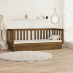 vidaXL Lit de jour Marron miel 90x190 cm Bois de pin massif