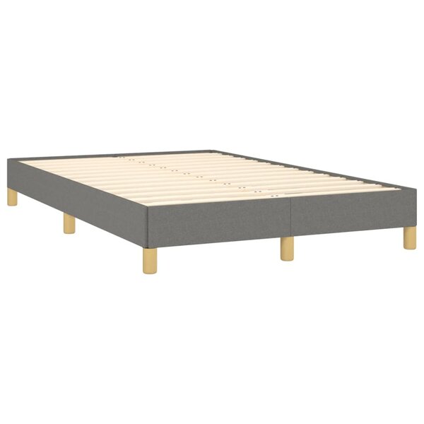 vidaXL Cadre de lit gris foncé 120x190 cm tissu