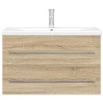 vidaXL Ensemble de meubles de salle de bain 2 Pièces chêne sonoma