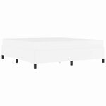 vidaXL Cadre de lit avec matelas Blanc 180 x 200 cm Faux cuir