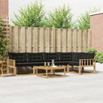 vidaXL Ensemble de canapés d'extérieur 6 pc Blanc et noir