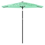 vidaXL Parasol de jardin avec mât en acier vert 268x268x226 cm