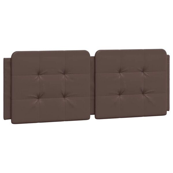vidaXL Coussin de tête de lit Zadar marron 120 cm similicuir