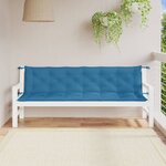 vidaXL Coussins de banc de jardin lot de 2 bleu mélangé tissu