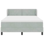 Lit Box Spring vidaXL avec Matelas Gris clair 140x200 cm Velours