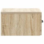 vidaXL Cabinet de chevet mural 2 Pièces Chêne Sonoma 34 5 x 33 x 20 cm
