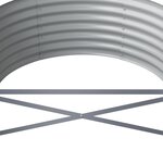 vidaXL Lit surélevé de jardin Acier enduit de poudre 440x80x36 cm gris