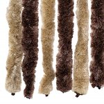 vidaXL Rideau anti-mouches beige et marron clair 100x230 cm chenille