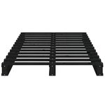 vidaXL Lit de palette sans matelas noir bois massif