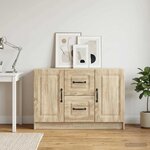 vidaXL Buffet Chêne Sonoma 89 x 34 5 x 57 cm Bois d'ingénierie