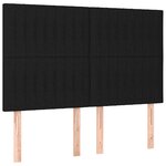 vidaXL Cadre de lit avec tête de lit Noir 140x200 cm Tissu