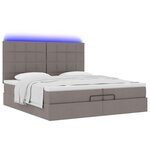 VidaXL Cadre de lit ottoman avec matelas taupe 200x200cm tissu