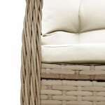 vidaXL Chaises inclinables de jardin lot de 2 beige résine tressée