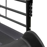 vidaXL Lit superposé pour enfants avec toboggan Uni Noir et anthracite