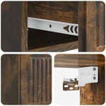 vidaXL Cabinet de chevet mural 2 Pièces Chêne fumé 33 x 34 5 x 20 cm