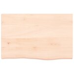 vidaXL Étagère murale 60x40x2 cm bois de chêne massif non traité
