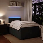 vidaXL Sommier à lattes de lit avec matelas Noir 120x200 cm Velours