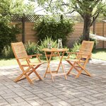 vidaXL Ensemble bistro pliant 3 Pièces Marron Bois d'acacia massif