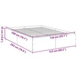 vidaXL Cadre de lit chêne marron 150x200 cm bois d'ingénierie