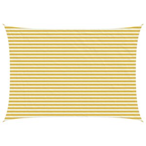 vidaXL Voile d'ombre 3 x 6 m HDPE Rectangulaire Jaune et blanc