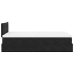 vidaXL Cadre de lit ottoman avec matelas noir 120x200 cm velours