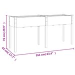 vidaXL Jardinière avec doublure 161x45x76 cm bois massif de sapin