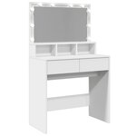 vidaXL Coiffeuse avec LED blanc 80x41x134 5 cm