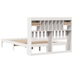 vidaXL Lit bibliothèque sans matelas blanc 160x200 cm bois pin massif