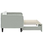 vidaXL Lit de jour avec gigogne sans matelas gris clair 80x200 cm