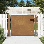 vidaXL Portail de jardin 105x80 cm acier corten