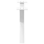 vidaXL Pieds de table basse en forme de X  2 pièces  blanc  50 x (30-31) cm  acier