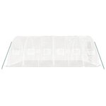 vidaXL Serre avec cadre en acier blanc 30 m² 6x5x2 3 m