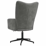 vidaXL Chaise de relaxation Gris foncé Velours