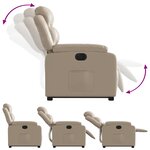 vidaXL Fauteuil inclinable électrique cappuccino similicuir