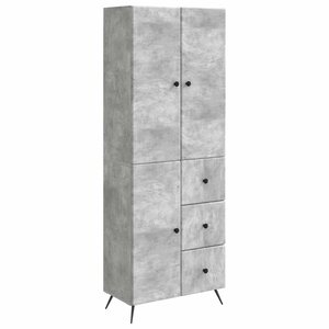 vidaXL Ensemble de Meubles 2 Pièces Gris béton Bois d'ingénierie